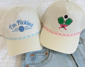 Pickleball Embroidered Snapback Hat: Sporty Paddle Club Cap  display picture 2