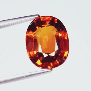 10.22 Ct Natural Hessonite (Gomed) Loose Gemstone Ring Size For Astrological or Jewelry Purpose Oval Shape GIL Certified Brazilian Gems