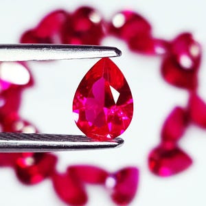 Natural Unheated Untreated Ruby Pear Shape 8.00X6.00 MM 20 Pcs Lot Loose Gemstone For Special Jewelry like anklet Beads and Neckless