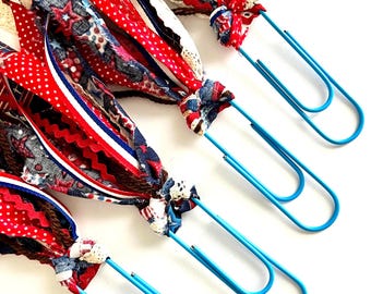 Americana Jumbo Paper Clips: Desk Supplies, Office, Gifts, Organize, Planners, Teachers, 4th of July