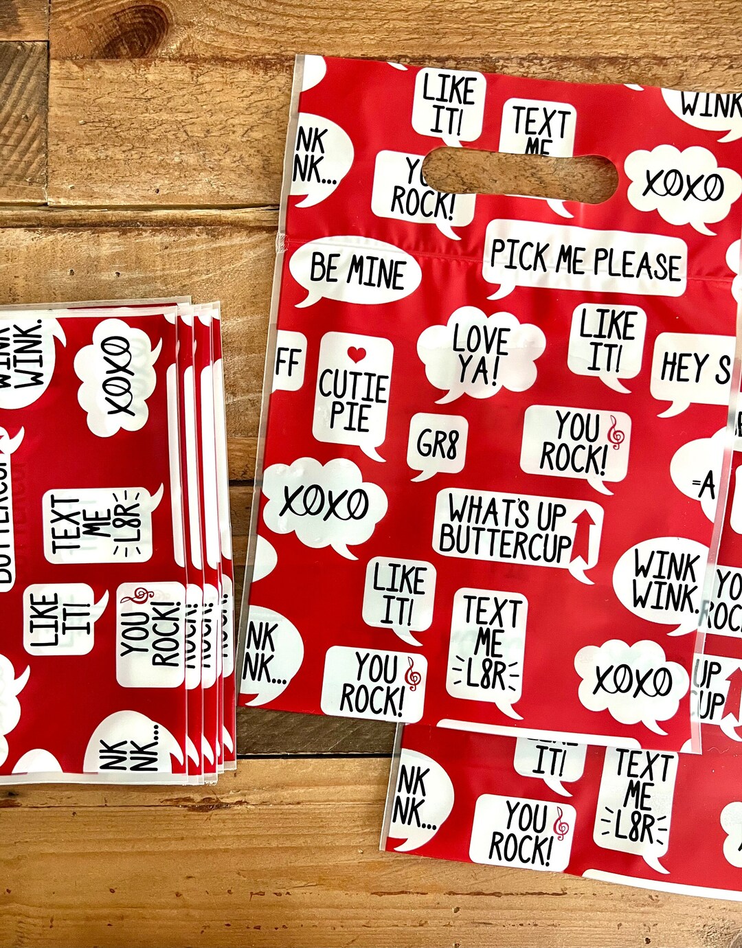 Valentine's Day Cute Ziploc Bags set of 10 Sweet Etsy