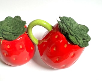 Strawberry Felt Succulent Home Decoration: Kitchen, Strawberry Party Gift, Thank You, Fruit