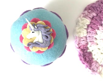 Unicorn Felt Cupcake Kids Room Decoration: Handmade Home Decoration, Birthday Gift, Unicorn Party Favor