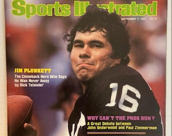 Sports Illustrated Magazine September 7 1981 "Pro Football Issue" - Jim Plunkett - Cleaned - Pressed - Free Shipping !!!