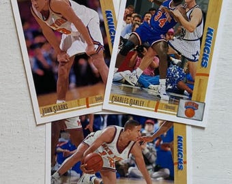 1991-92 Upper Deck New York Knicks 3 Pack John Starks Charles Oakley Mark Jackson Sports Cards Excellent/Mint Condition Free Shipping !