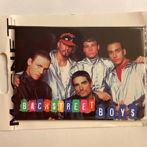 Backstreet Boys BSB Magnet #2 Rare & Still Attached to Original Packaging an Officially Licensed Product from the 1990&#39;s Free Shipping !!!
