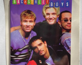 Backstreet Boys Magnet #1 Rare & Still Attached to Original Packaging an Officially Licensed Product from the 1990's Free Shipping !!!