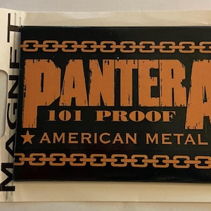 Pantera Magnet #2 Very Rare & Still Attached to Original Packaging an Officially Licensed Product from the 1990&#39;s Free Shipping !!!