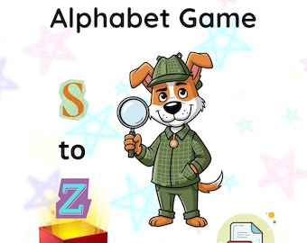 I Spy Alphabet Game S–Z | Letter Recognition Worksheets for Preschool PDF