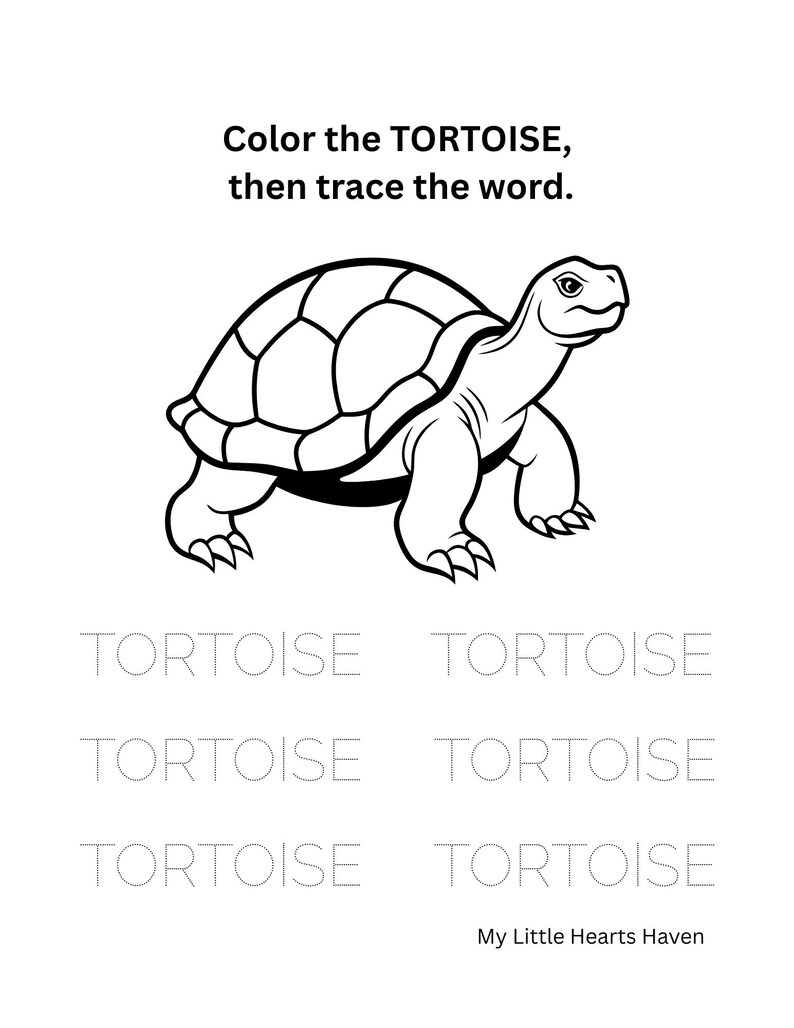 The Hare and the Tortoise Activity Pack | Color Trace Play Printable ...