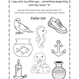 I Spy from S to Z! Animals, Objects & Alphabet Fun!