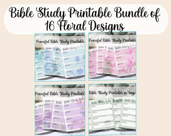 Floral Bible Study Guide Bundle | Scripture Journaling (PDF Pattern)