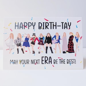 Happy Birth-TAY Birthday Card – Pop Star Tour Inspired Greeting, 14.3 cm × 21.5 cm (5.63 in × 8.46 in)