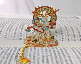 Brass Bookmark: Mythical Creatures - Phoenix, Dragon, Koi Fish