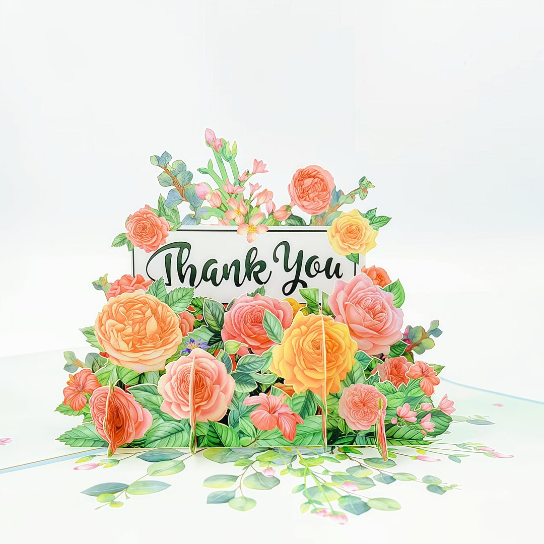 Mother's Day Card 3D Pop up Floral Card for Nana - Etsy