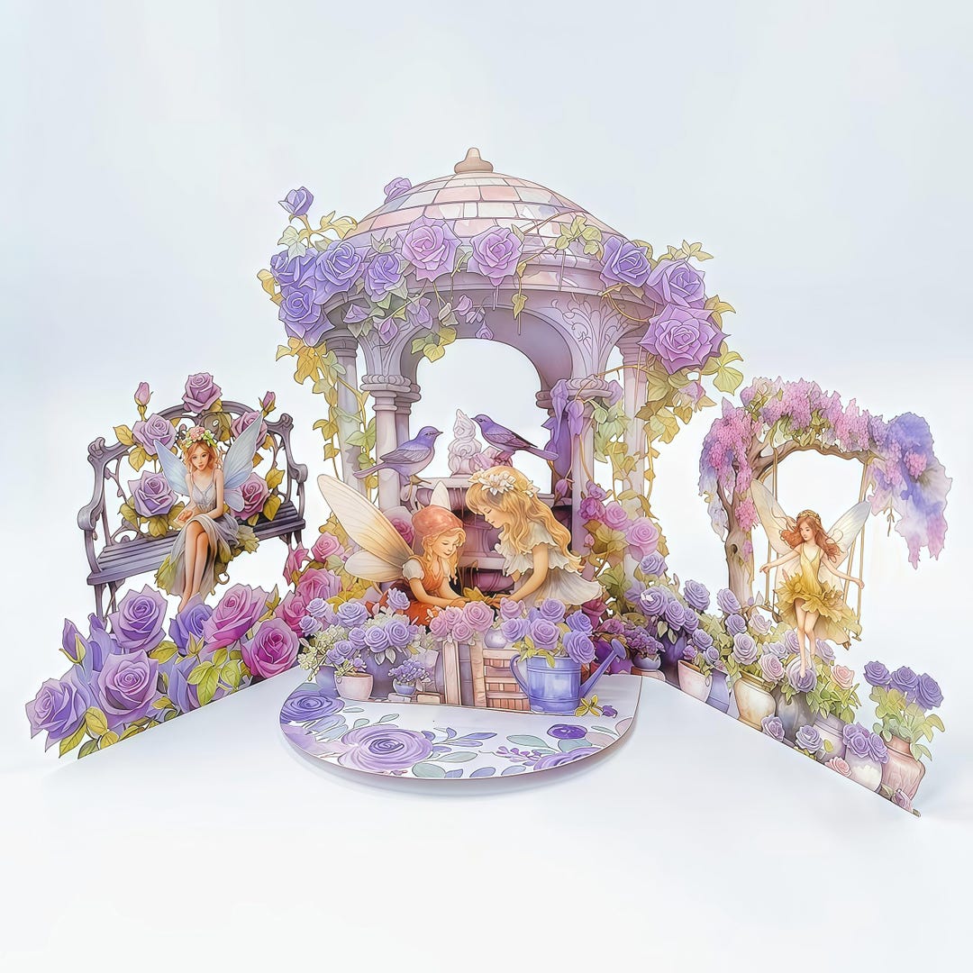 Fairy Pop up Card – Enchanted Garden 3D Birthday Card, Magical Keepsake ...
