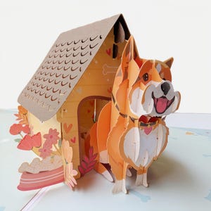 3D Dog Pop Up Card – Puppy Greeting Card for Birthday & Special Occasions, 20cm x 15cm