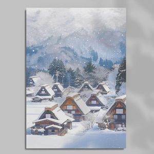 Japanese Postcard – Shirakawa-go, Gifu | Made In Japan | Scenic Art Card for Gifting, Journals & Decor