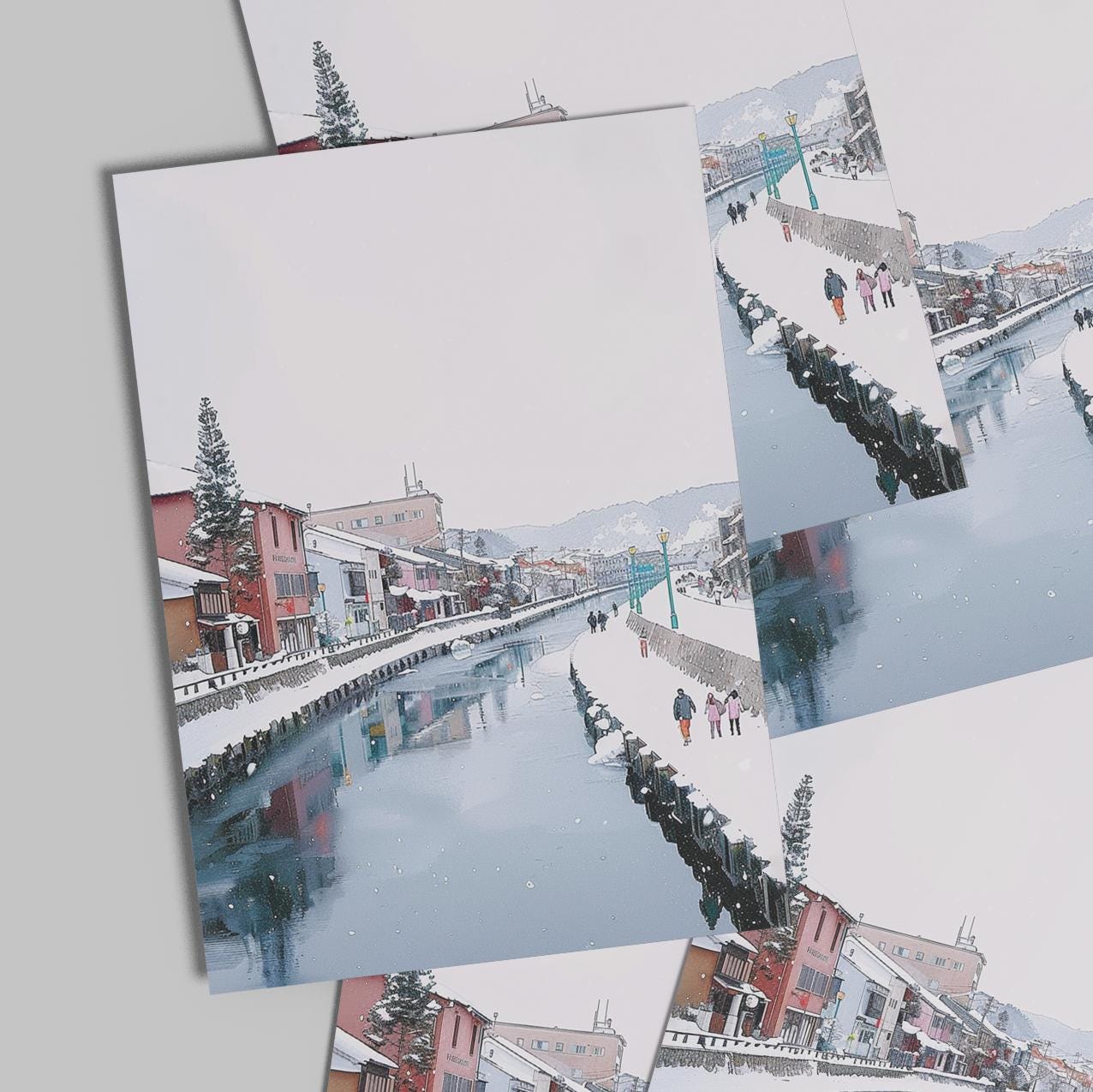 日本の風景ポストカード - 北海道 小樽運河 | 日本製 | ギフト、日記
