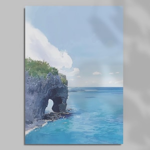 Japanese Postcard – Cape Manzamo, Okinawa | Made In Japan | Scenic Art Card for Gifting, Journals & Decor