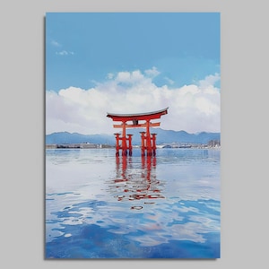 Japanese Postcard – Itsukushima Shrine, Hiroshima | Made In Japan | Scenic Art Card for Gifting, Journals & Decor