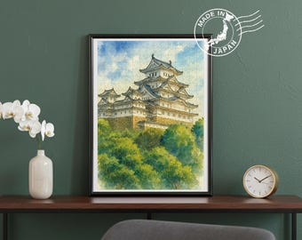Himeji Castle Handmade Puzzle – Original Scenic Art by Japanese Artist | Japan Wall Art | Japan Decor