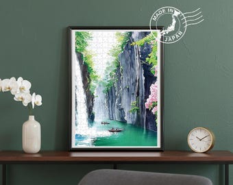 Takachiho Gorge Handmade Puzzle – Miyazaki | Original Scenic Art by Japanese Artist | Japan Wall Art | Japan Decor