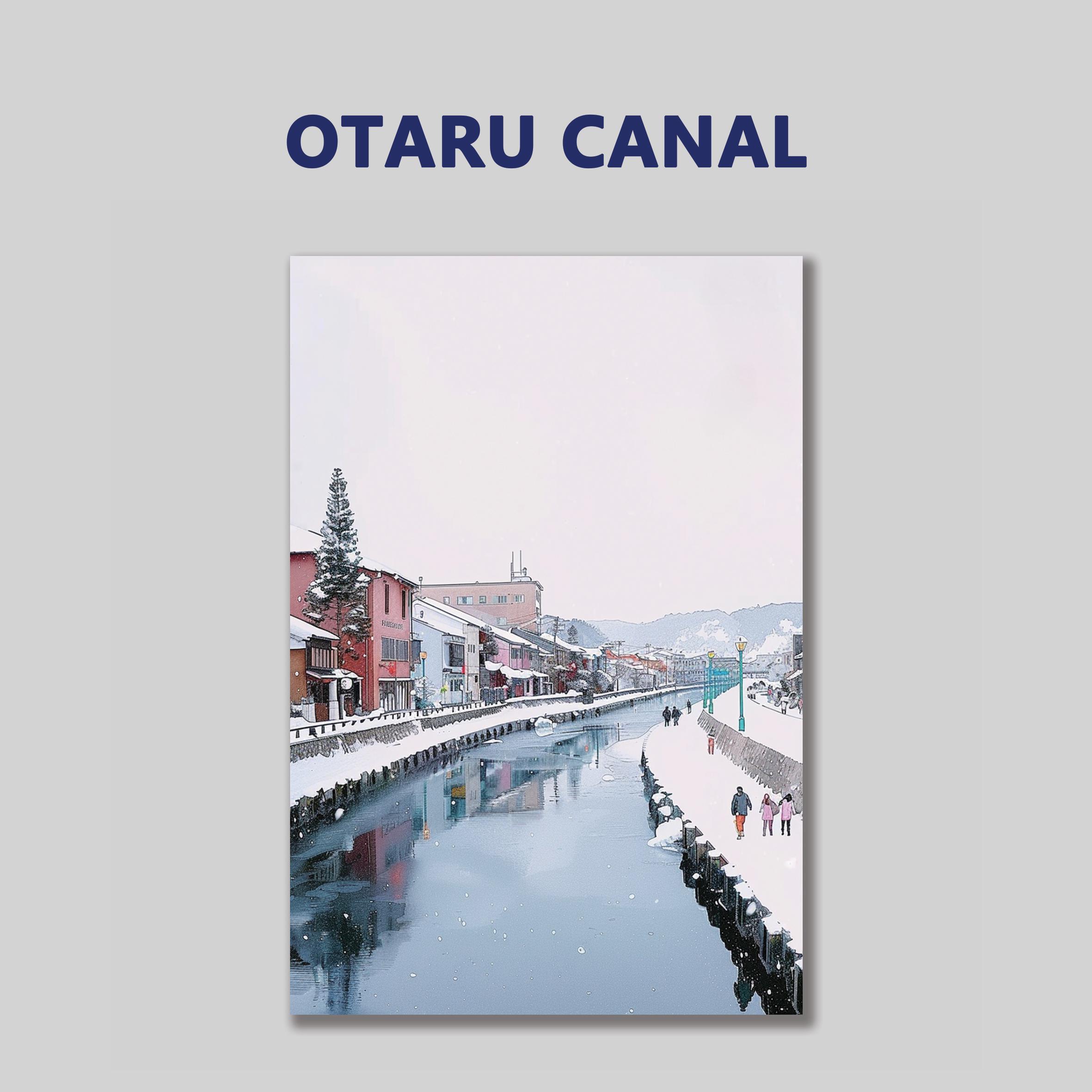 日本の風景ポストカード - 北海道 小樽運河 | 日本製 | ギフト、日記