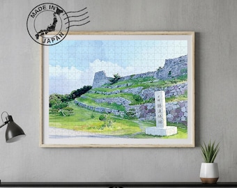 Okinawa Handmade Puzzle – Katsuren Castle Ruins | Original Scenic Art by Japanese Artist | Japan Wall Art | Japan Decor