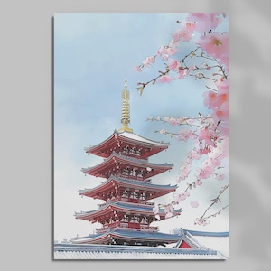 Japanese Postcard – Senso-ji, Tokyo | Made In Japan | Scenic Art Card for Gifting, Journals & Decor