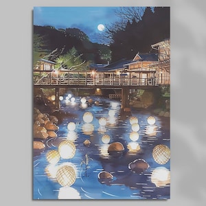 Japanese Postcard – Kurokawa Onsen, Kumamoto | Made In Japan | Scenic Art Card for Gifting, Journals & Decor