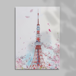 Japanese Postcard – Tokyo Tower | Made In Japan | Scenic Art Card for Gifting, Journals & Decor