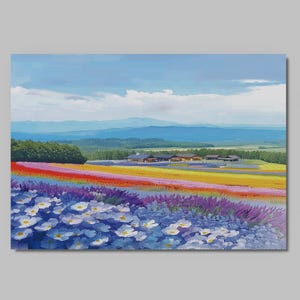 Japanese Postcard – Farm Tomita, Hokkaido | Made In Japan | Scenic Art Card for Gifting, Journals & Decor