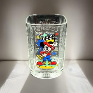 Vintage McDonalds MCM Disney World 2000 Millennium Celebration Mickey Mouse Glass