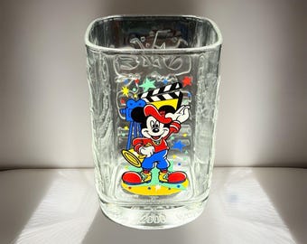 Vintage McDonalds MCM Disney World 2000 Millennium Celebration Mickey Mouse Glass