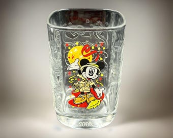 Vtg McDonalds AK Disney World 2000 Millennium Celebration Mickey Mouse Glass