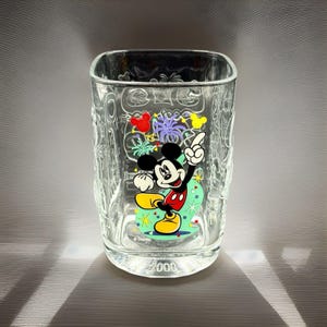 Vintage McDonalds MK Disney World 2000 Millennium Celebration Mickey Mouse Glass
