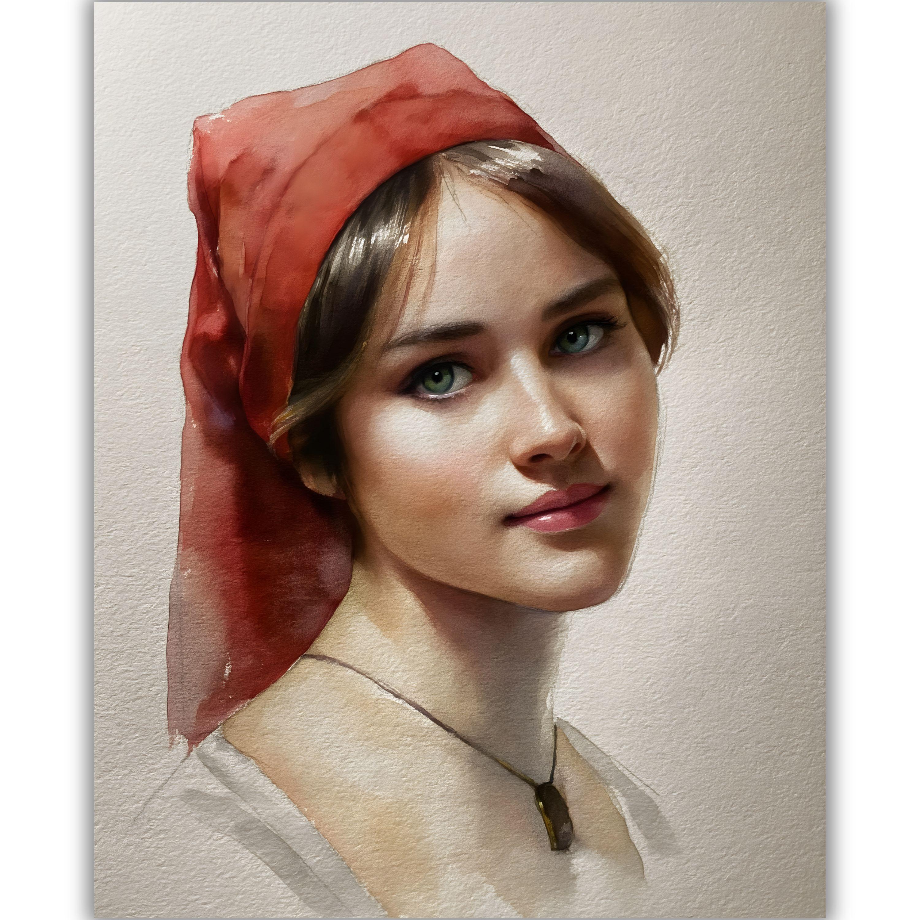 女性の肖像画プリント - Etsy 日本