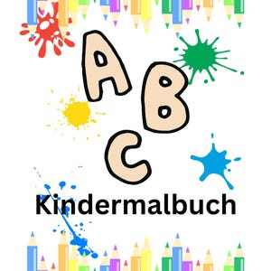 Libro para colorear del abecedario para niños | Aprende las letras de la A a la Z y colorea | Preescolar y jardín de infancia | PDF imprimible | 26 páginas