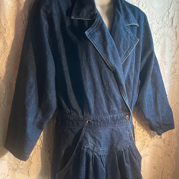 Vintage 80s Denim Jumpsuit