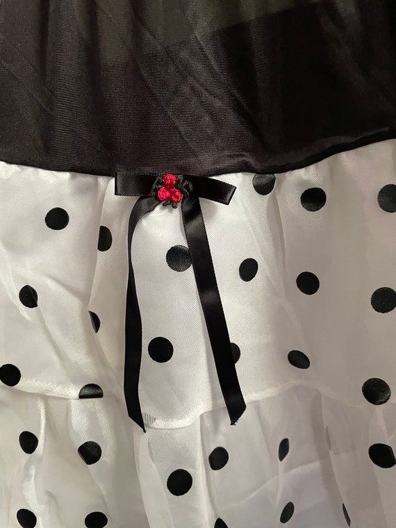 Vintage 80s does 50s crinoline skirt polka dot by… - image 3