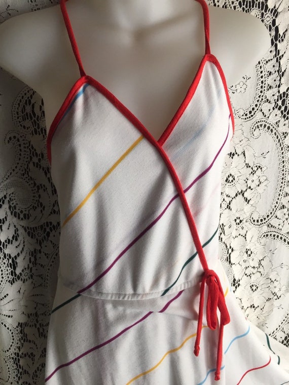 Vintage 70s 80s summer dress with stripes