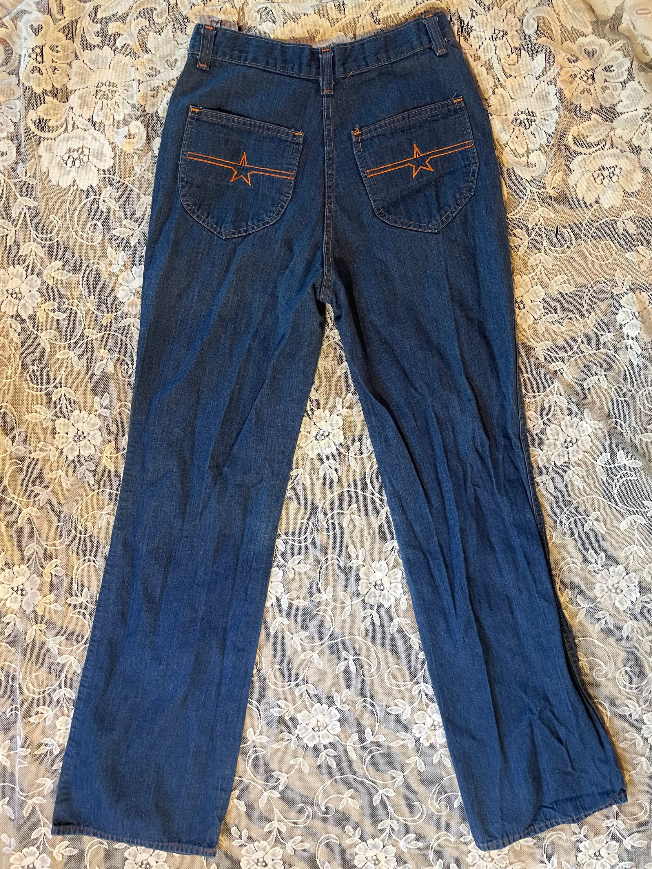 Vintage 70s Montgomery Ward Jeans With Star Pockets! - Etsy Vintage 70s Montgomery Ward Jeans With Star Pockets! - Etsy