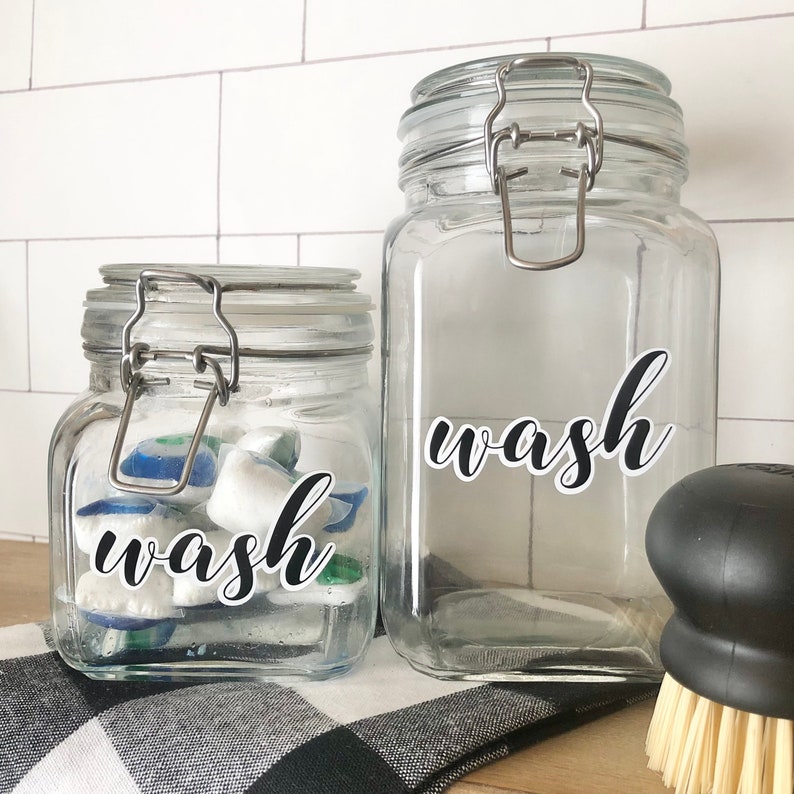 Dishwasher Tablet Storage, Laundry Pod Holder, Waterproof Jar for Cleaning Pods image 1