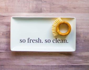 So Fresh. So Clean. Kitchen Sink Tray, Dish Soap Dispenser Tray Holder