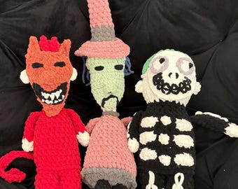 Fan Made Crochet HALLOWEEN BOYS; Amigurumi; NBC Halloween Trio; Made to Order; Crochet Plushies