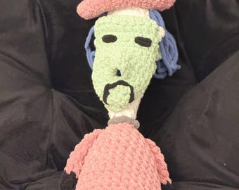 Handmade Crochet Witch Girl Plushie; Fan Made NBC Shock Plushie; Amigurumi; MADE to ORDER;