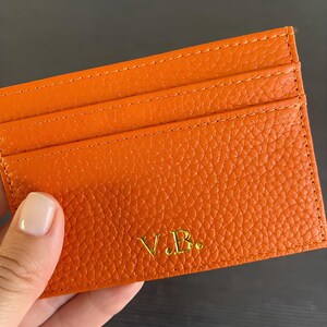 Personalisierte Brieftasche - Lederhalter für Ausweis und Karten, personalisiertes Geschenk für die Hochzeit, minimalistische Danke-Idee