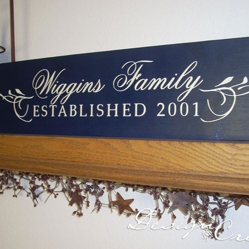 FAMILY ESTABLISHED Sign Wedding Gift Personalized Custom - Etsy