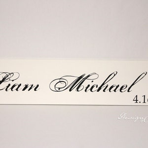 Personalized nursery sign - BABY NAME and BIRTHDATE Wooden Sign - Custom Made gift, nursery wood sign, baby name sign